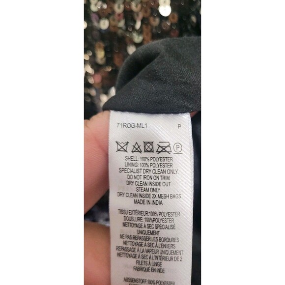 French Connection Sequin Ombre Mini Dress NWT Silver Black Cutout Waist Size 2 - Picture 8 of 10